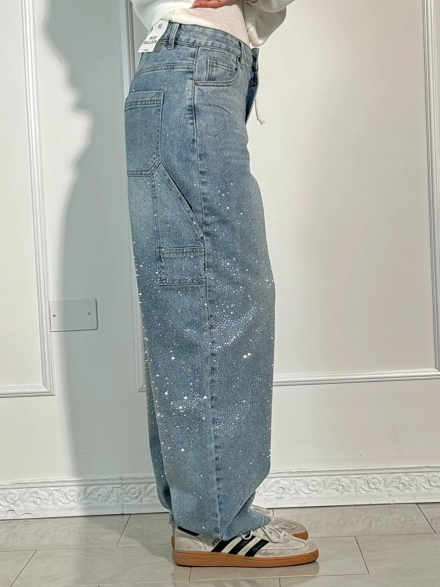 Gertrud™ | Stilfulde jeans med glitter
