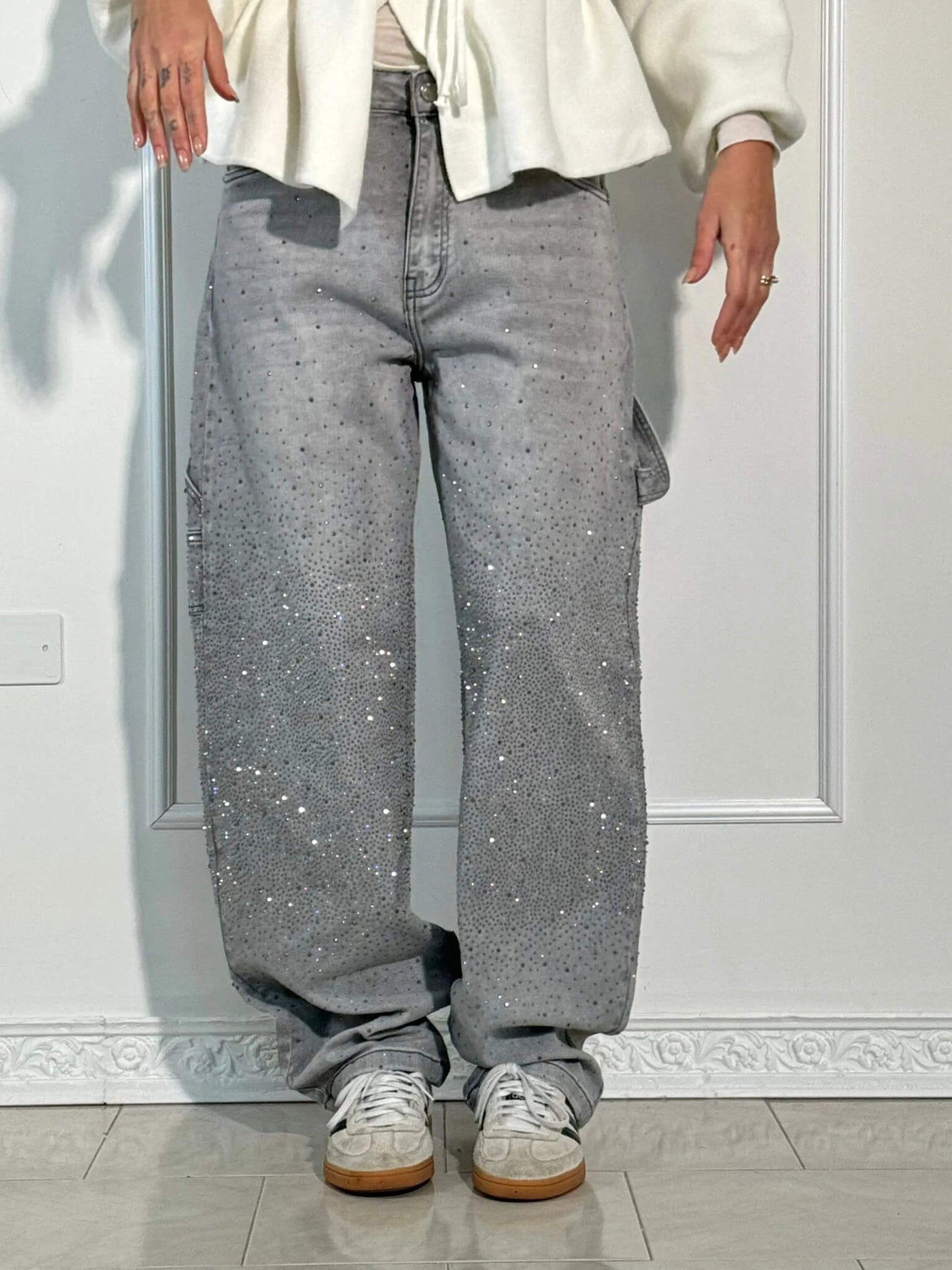 Gertrud™ | Stilfulde jeans med glitter
